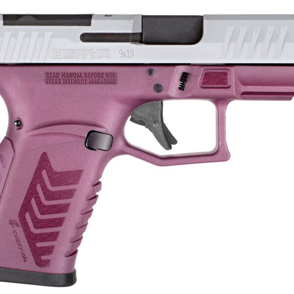 Derya Firearms DY9Z.BCS.TR DY9Z  Sports South Exclusive Micro-Compact 9mm Luger 15+1 3.50″ Black Barrel, Silver Optic Ready/Serrated Slide, Black Cherry Polymer Frame w/Accessory Rail, Interchangeable