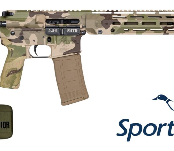 Diamondback DB175AK622 DB15  Sports South Exclusive 5.56 NATO 30+1 16″ Threaded Barrel, Swamp Stalker Camo w/Logo Cerakote Aluminum Receiver w/Picatinny Rail, M-LOK Handguard, B5 Bravo MultiCam Polyme