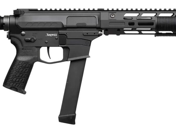 CMMG 99A6832-AB Zeroed Banshee MkGs 9mm Luger 33+1 6.50″ Black Nitride Threaded Barrel, Black Armor Cerakote Aluminum Receiver w/Picatinny Rail, M-LOK Handguard, Black Polymer CMMG RipBrace, CMMG Zero