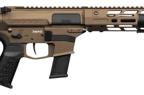 CMMG 45AEA70-MB Zeroed Banshee MkG 45 ACP 13+1 6.50″ Black Nitride Threaded Barrel, Midnight Bronze Cerakote Aluminum Receiver w/Picatinny Rail, M-LOK Handguard, Black Polymer CMMG RipBrace, CMMG Zero