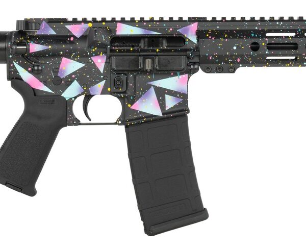 Shark Coast Tactical SCC07237MIA-P Miami  5.56 NATO 30+1 10.50″ Black Nitride Threaded Barrel, Aluminum Receiver w/Picatinny Rail, M-LOK Handguard, Polymer SB Tactical SBA3 Brace, Polymer Grip