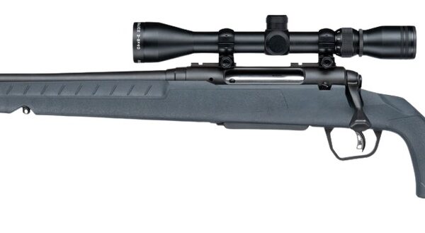 Savage Arms 33202 Axis 2 XP 350 Legend 4+1 18″ Matte Black Carbon Steel Threaded Barrel & Drilled & Tapped Receiver, Gray Synthetic Fixed w/Pistol Grip Stock, 3-9x40mm Duplex Scope, Left Hand