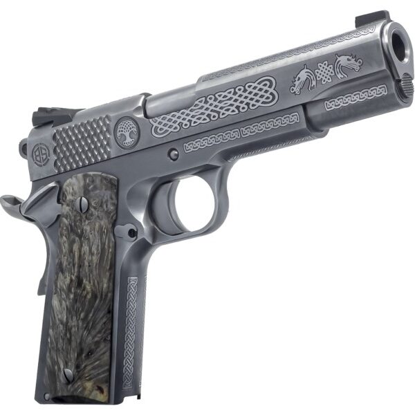 Dickinson LLC DKSN45MPRP Adam 1911 Mesopatamia Full Size 45 ACP 8+1 5″ Stainless Steel Barrel, Serration B Slide, Steel Frame w/Beavertail
