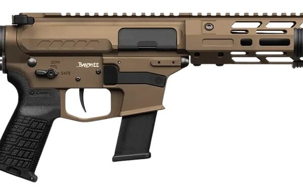 CMMG 45AEA92-MB Banshee MkG 45 ACP 13+1 6.50″ Black Nitride Threaded Barrel, Midnight Bronze Cerakote Aluminum Receiver w/Picatinny Rail, M-LOK Handguard; Black Polymer B5 Bravo Stock, CMMG Zeroed Gri
