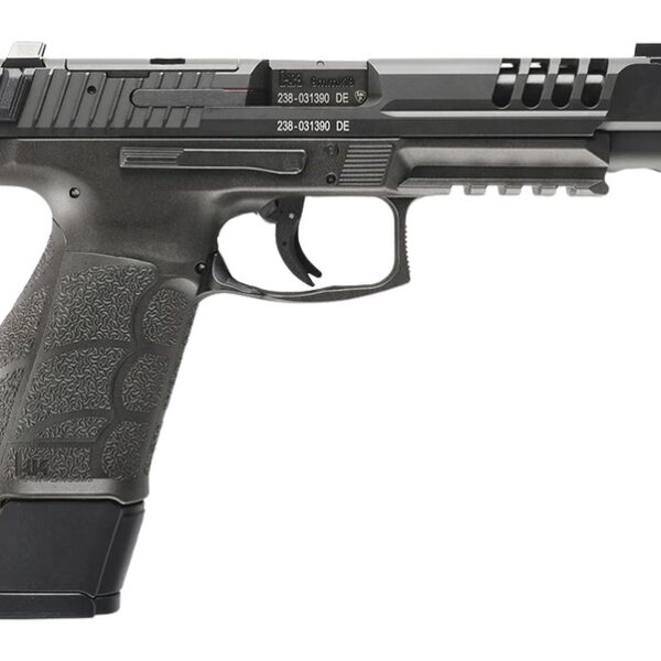 HK 81001256 VP9 Full Size 9mm Luger 15+1 5″Black Steel Barrel & Long/Lightening Cuts/Optic Cut Slide, Black Polymer Frame w/Picatinny Rail, Interchangeable Backstrap Grip, Ambidextrous
