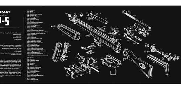 TEKMAT ARMORERS BENCH MAT – 12″X36″ HECKLER & KOCH MP5