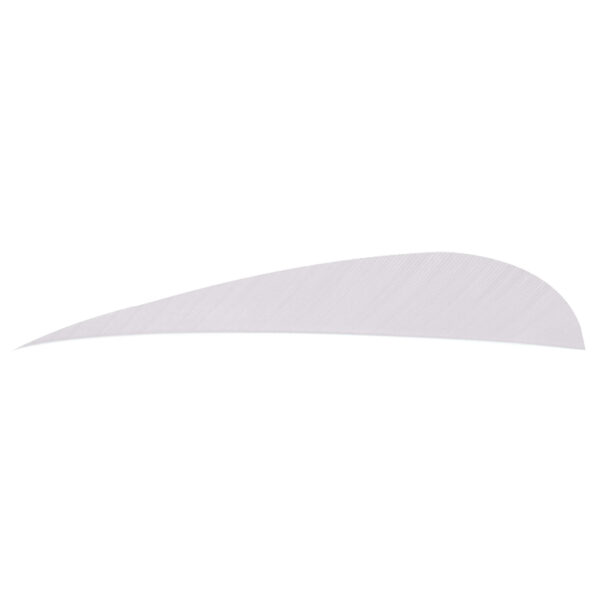 Trueflight Parabolic Feathers White 4 in. LW 100 pk.