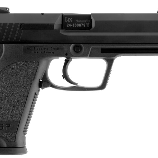 HK 81000349 USP Tactical V1 Full Size Frame 9mm Luger 10+1, 4.86″ Black Steel Threaded Barrel, Black Serrated Steel Slide, Black Polymer Frame w/Accessory Rail, Black Polymer Grip, Right Hand