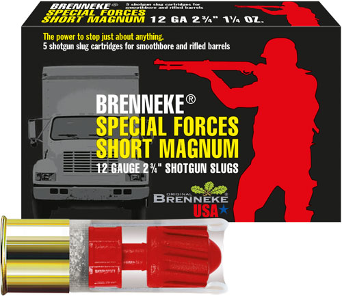 BRENNEKE USA SHORT MAG 12GA – 2.75″ SLUG 5RD 50BX/CS