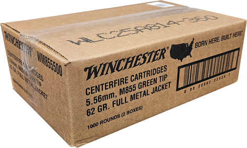 WINCHESTER USA 5.56X45 62GR – GREENT TIP 1000RD CASE LOT