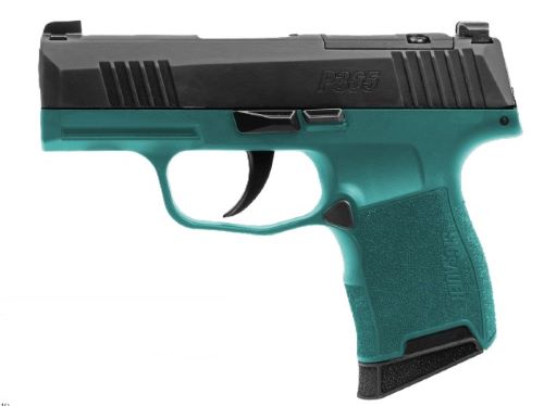 SIG P365 BAMA BREEZE 9MM 3.1″ – XRAY3 (2)10RD TEAL/BLACK