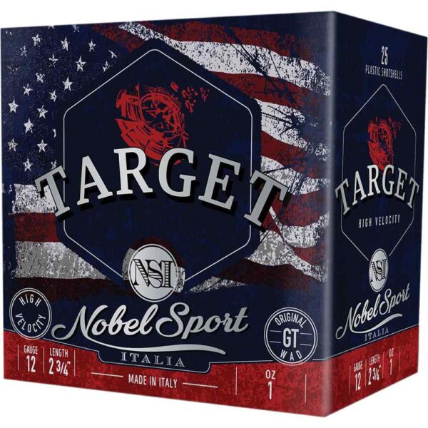 Nobel NSI Target Nobel Speed Shotshell 12ga 2-3/4″ 1oz 1300 fps #8 25/ct
