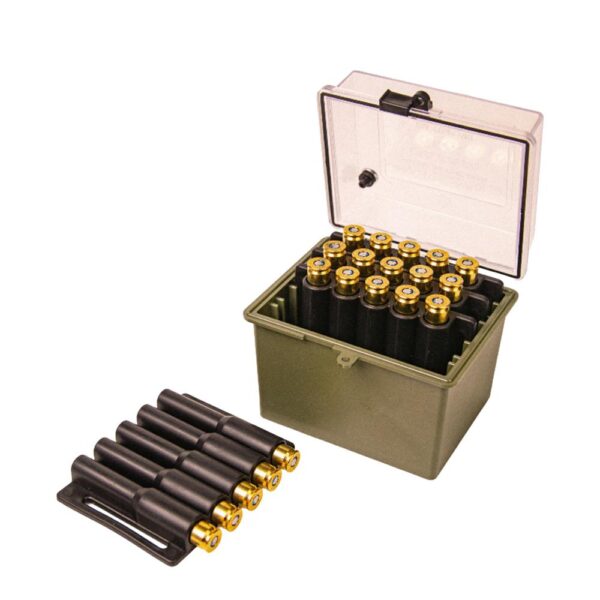 Berry’s Mfg Safari Ammo Box 20rd Small Magnum Clear/Olive