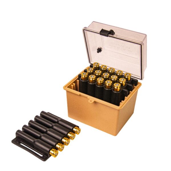 Berry’s Mfg Safari Ammo Box 20rd Large Rifle Clear/Tan