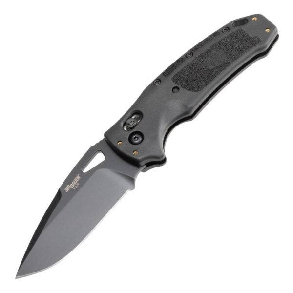Hogue K320 Nitron Manual Folder 3 1/2″ Drop Point Blade Black