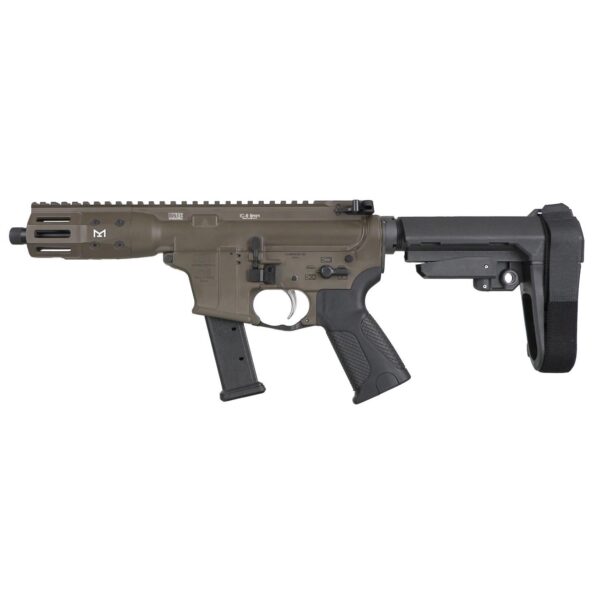 LWRC IC-9 Pistol 9mm Luger 31rd Magazine 5.6” Barrel Patriot Brown w/SBA3 Brace
