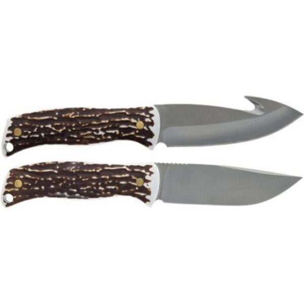 Uncle Henry Fixed Blade Knife Combo 4-1/5″ Drop Point and Gut Hook Blades