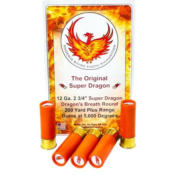 Phoenix Rising Super Dragon Dragon’s Breath Shotshell 12 ga 2-3/4″ 200yd 5/ct