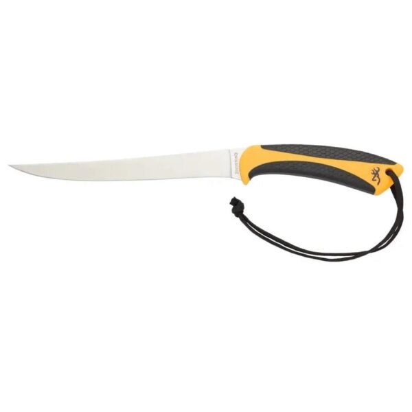 Browning White Water Fillet Knife 7 1/4″ Fixed Blade Yellow