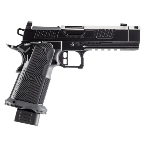 Alpha Foxtrot AF1911-ROMULUS Handgun 9mm Luger 20rd Magazines(5) 4.25” Threaded Comp Barrel Black polished DLC