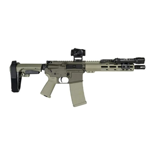Shark Coast Knoll Grass Pistol Bundle .300 Blk 30rd Magazine 10” Threaded Barrel Vortex Red Dot Streamlight Light
