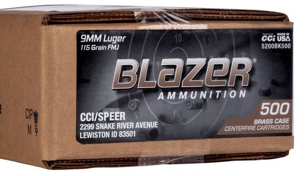 BLAZER BRASS 9MM 115G FMJ 500RD CASE