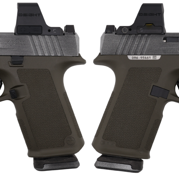 RUGER RXM 9MM PISTOL 4″ PORTED BBL ODG/CRUSHED SILVER MAGPUL EHG, O.R. 2-15RD MAGS