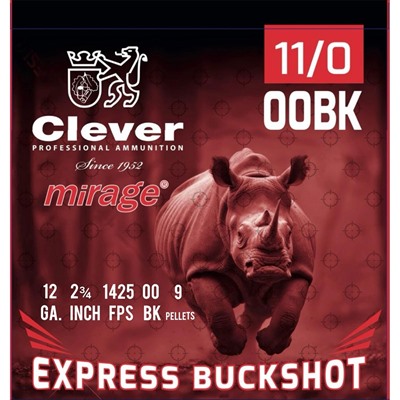 MIRAGE EXPRESS BUCKSHOT 12GA 2-3/4” 9 PELLET #00 250/CASE
