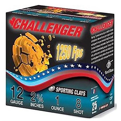 SPORTING CLAY 12 GAUGE 2-3/4” 1OZ #8 SHOT 1250 FPS 250/CASE