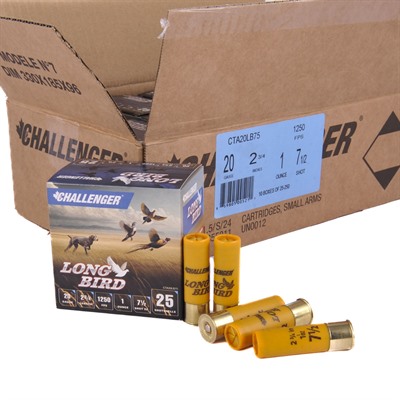 LONG BIRD 20 GAUGE 2-3/4” 1OZ 1250 FPS #7.5 250 CASE