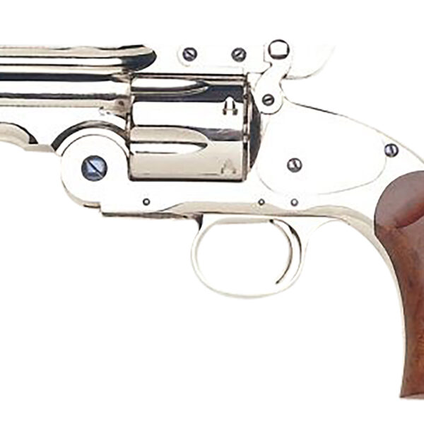 Taylors & Company 550675 Schofield Top Break 44-40 Win Caliber with 5″ Barrel, 6rd Capacity Cylinder, Overall Nickel-Plated Finish Steel & Walnut Grip