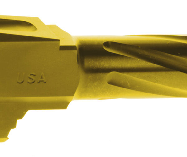 Rival Arms RARA20G301E Precision V1 Match Grade 9mm Luger 3.41″ Fluted Gold PVD Stainless Steel, Fits Glock 43/43X