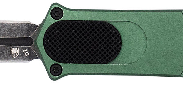 CobraTec Knives 952ODGDAGNS 952  1.75″ OTF Dagger Plain Stonewashed D2 Steel Blade, 3″ OD Green Anodized Aluminum Handle