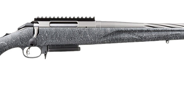 Ruger 56907 American II Sports South Exclusive 22 Creedmoor 3+1 20″ Gun Metal Gray Cerakote Spiral Threaded Barrel & Stainless Steel Receiver w/Picatinny Rail, Gray Splatter Adj LOP Synthetic Stock