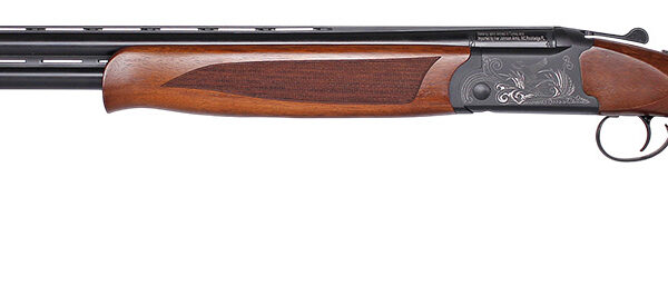 Iver Johnson Arms IJ60028 IJ600 28 Gauge Break Open 2.75″ 2 Shot 28″ Black Over/Under Vent Rib Barrel, Engraved Matte Black Chrome Steel Receiver, Fixed Walnut Stock