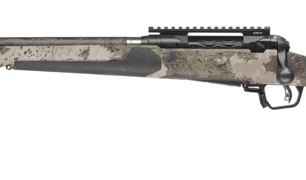 Savage Arms 32722 110 UltraLite Pro Full Size 308 Win 3+1 20″ Carbon Fiber Barrel, Savage Woodland Camo Accufit V2 Synthetic Stock, Left Hand