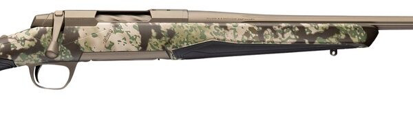 Browning 036138229 X-Bolt 2 Speed 300 Win Mag 3+1 26″ Smoked Bronze Cerakote Fluted Threaded Barrel & Steel Drilled & Tapped Receiver, Kryptek Obskura Transitional Camo Adj Vari-Tech Synthetic Stock,