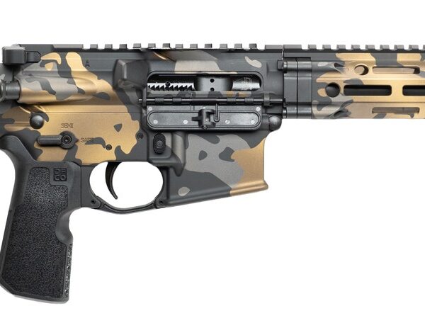 Cnc Firearms CNCDDMCG Daniel Defense DDM4 V7P Sports South Exclusive 5.56 NATO 30+1 10.30″ Black Phosphate Threaded Barrel, Gold Multicam Aluminum Receiver w/Picatinny Rail, SBA3 Pistol Stabilizing Br