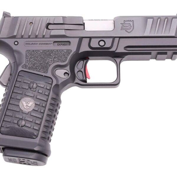 Wilson Combat BW415 Bulwark  9mm Luger 15+1 4″ Stainless Match Grade Barrel, Black Nitride Stainless Steel Optic Ready/Serrated Slide, Black Steel Frame w/Picatinny Rai,l Black G10 Grip