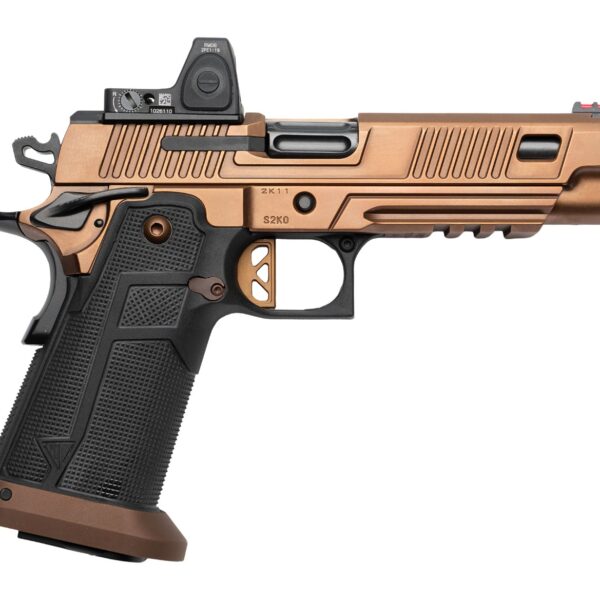 CNC Firearms CNC2K11ROGUERMR Kimber 2K11 Rogue w/Optic Limited Edition 9mm Luger 20+1 5″ Custom Copper PVD Stainless Steel Lightening Cut w/Trijicon RMR 3.25 MOA Red Dot Slide, Custom Copper PVD Stain