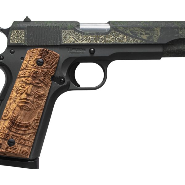 Tisas Arms Customs 10100518AA6 1911 A1 Service Aztec Sports South Exclusive 45 ACP 7+1 5″ Carbon Steel Serrated Slide & Frame w/Beavertail