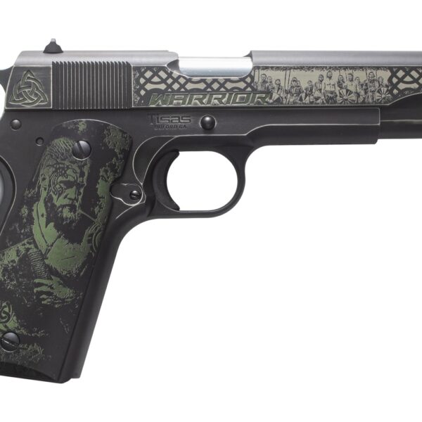 Tisas Arms Customs 10100518AA7 1911 A1 Service Warrior ports South Exclusive 45 ACP 7+1 5″ Carbon Steel Serrated Slide & Frame w/Beavertail