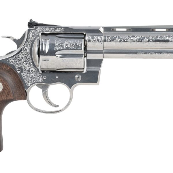 Colt Mfg ANACONDASP6RTSSEG Anaconda Sports South Exclusive 44 Mag 6 Shot 6″ Stainless Steel Barrel, Cylinder & Frame, Walnut Grip, Transfer Bar Safety, Exposed Hammer
