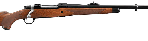 Ruger 47120 Hawkeye African Sports South Exclusive Full Size 338 Win Mag 3+1 23″ Satin Blued Threaded Barrel, Satin Blued Steel Receiver w/Integral Scope Mount, American Walnut Fixed Stock, Right Hand
