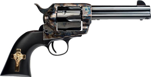 CIMARRON HOLY SMOKER 45LC FS – 4.75″ CC/BL GOLD CROSS BLACK