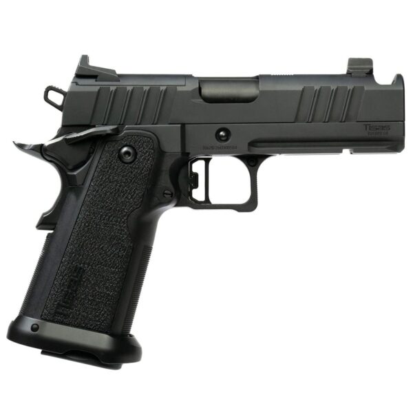 Tisas 1911 Carry DS Comp Handgun 9mm Luger 17rd Magazines(2) 4.25” Barrel  QPQ Finish Manual Safety
