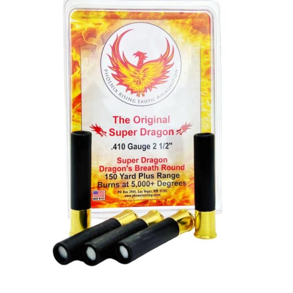 Phoenix Rising Super Dragon Dragon’s Breath Shotshell 410ga 2-1/2″ 150yd 5/ct
