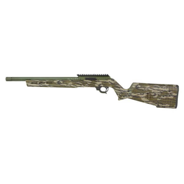 TacSol Hunter Rifle .22 LR 10rd Magazine 16.5″ Threaded OD Green Barrel BX Trigger Mossy Oak Bottomland Stock