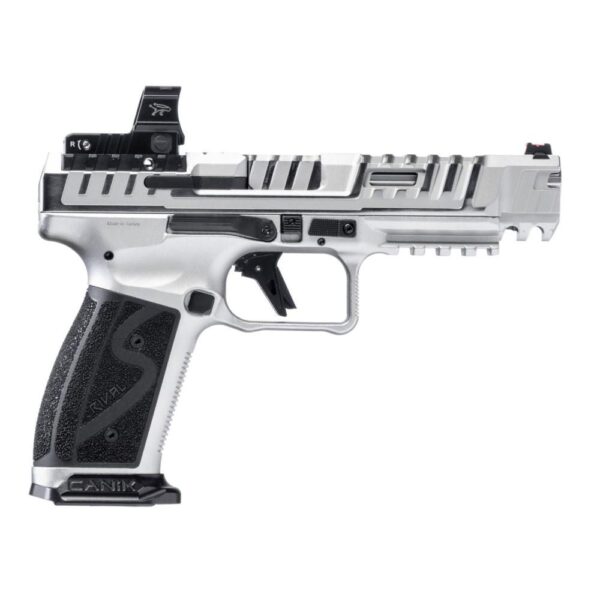 DEMO Canik SFx Rival-S Chrome Handgun 9mm Luger 18rd Magazine 5″ Barrel Chrome with MO2 Optic