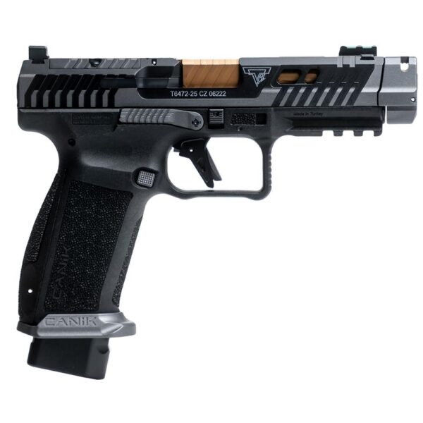 DEMO Canik TTI Combat Handgun 9mm Luger 18rd Magazine 4.6″ Ported Gold Barrel Smoke